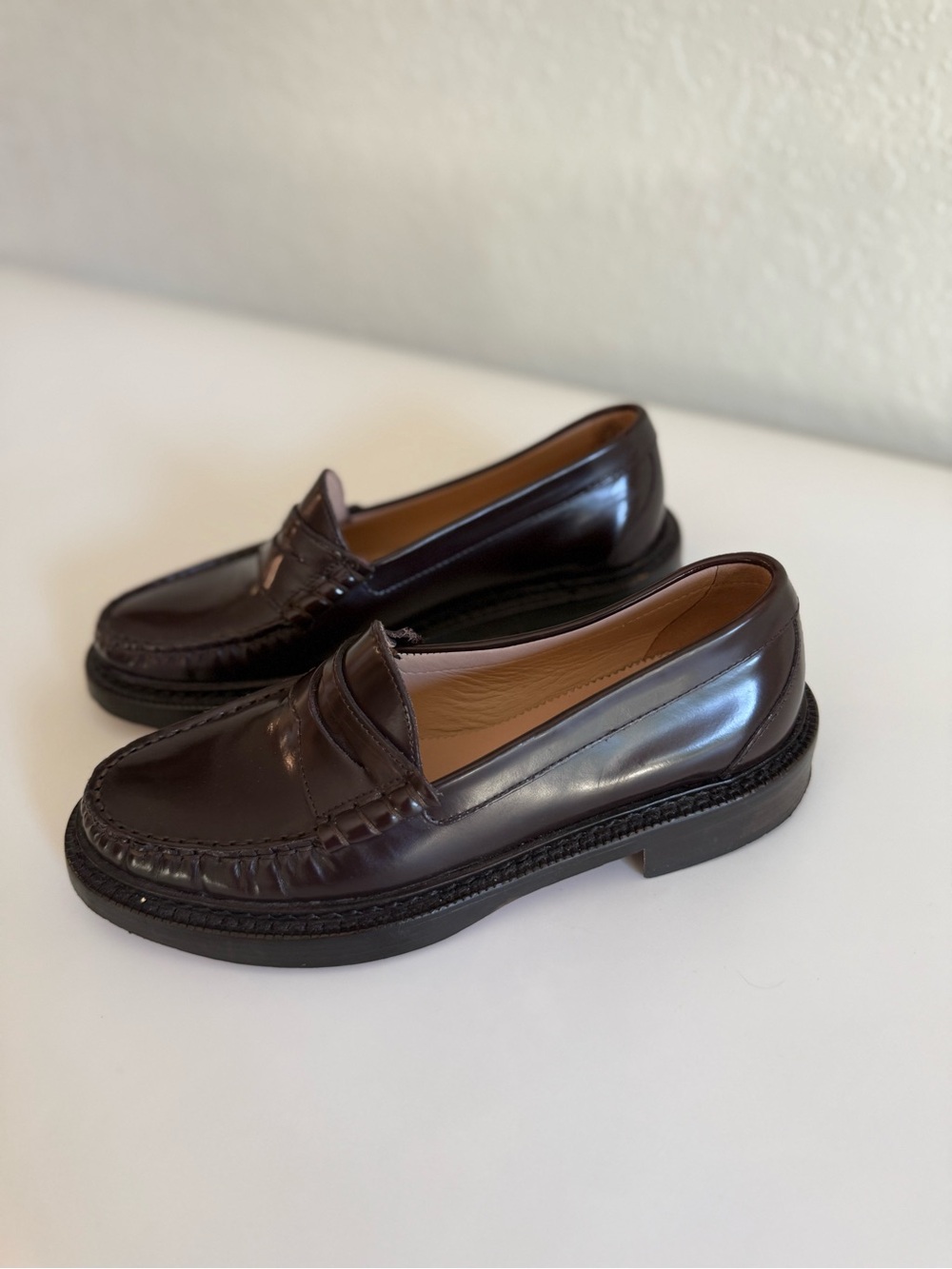 J. Crew Dark Brown Leather Penny Loafers - Picture 5 of 8